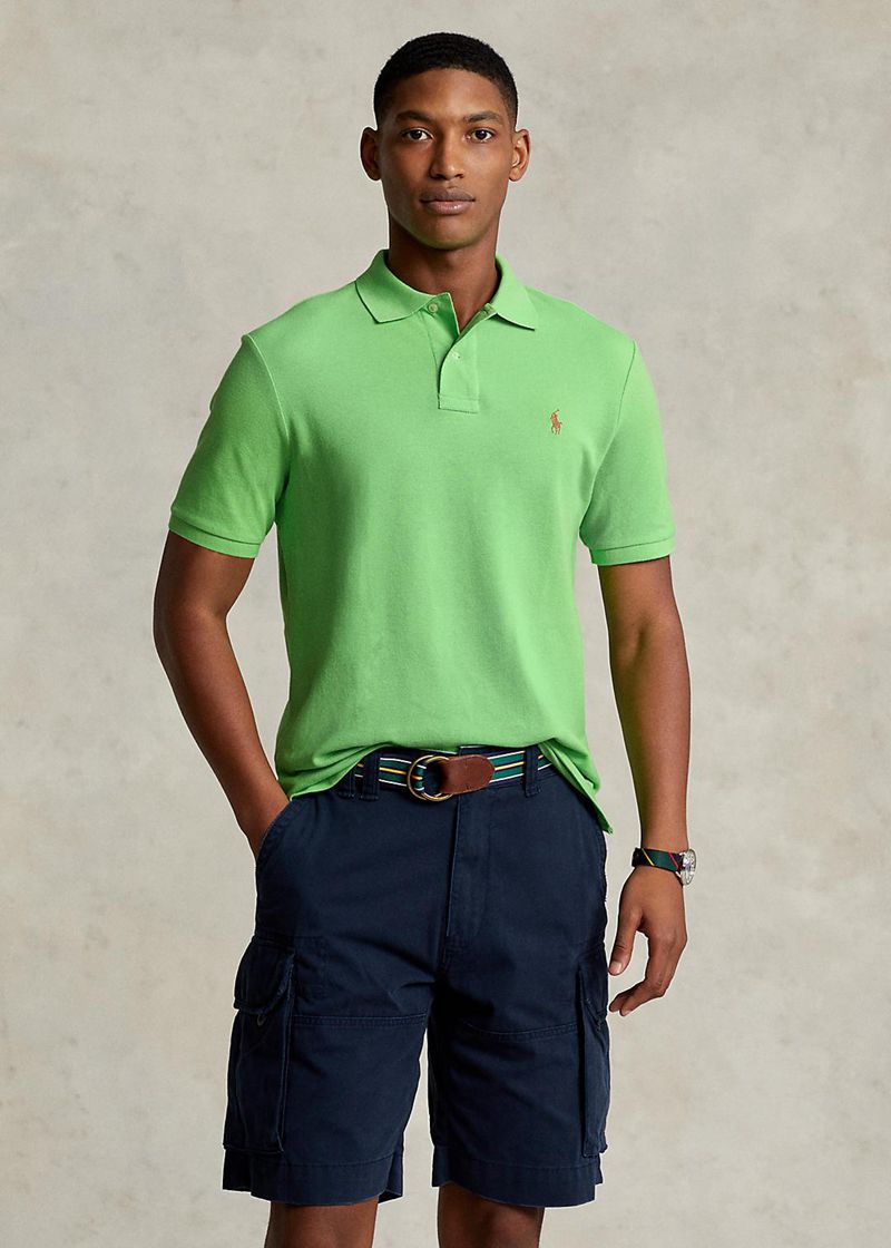 Poleras Polo Polo Ralph Lauren Hombre Custom Slim Fit Mesh Chile Verde FXABI-3528